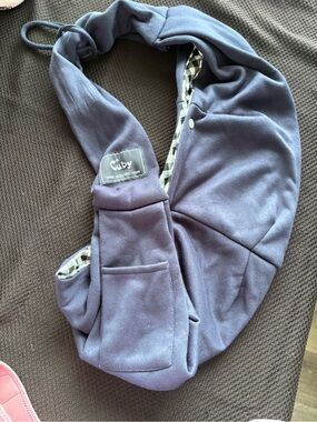 Cuby reversible small dog and cat Navy Sling Soft Carrier